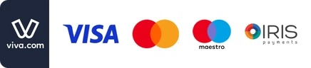 Πληρωμές μέσω viva.com: Visa, Mastercard, Maestro, IRIS